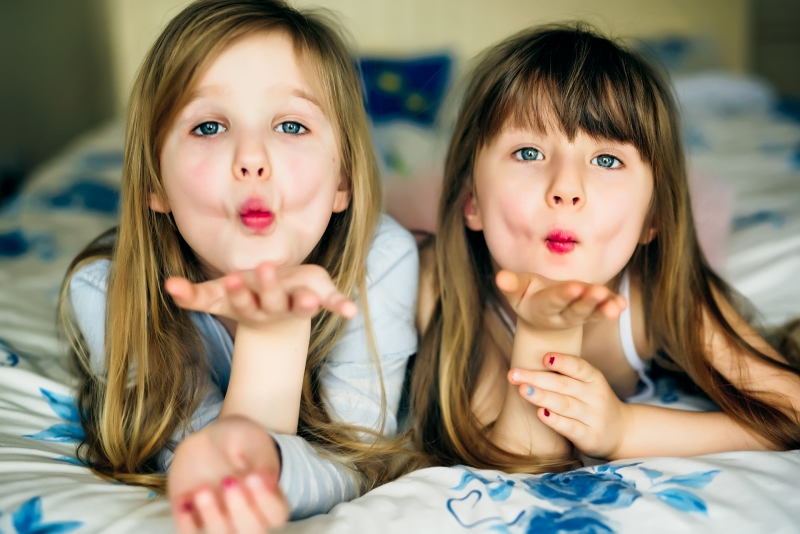 Two beautiful sisters Julia and Karolina